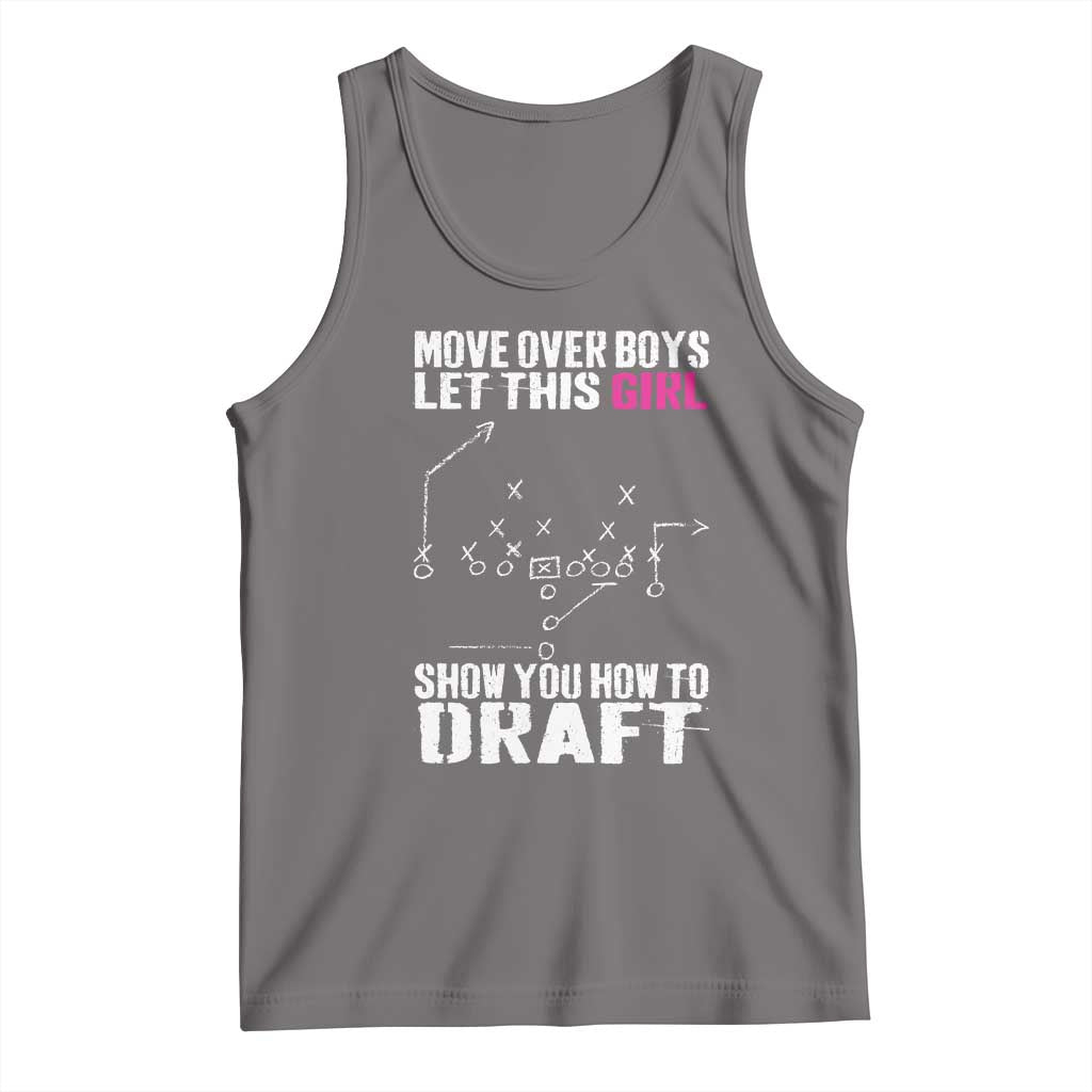 Girls Fantasy Football Tank Top Move Over Boys Draft Party Commish FFL TS10 Deep Heather Print Your Wear