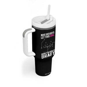 Girls Fantasy Football Tumbler With Handle Move Over Boys Draft Party Commish FFL TS10 Print Your Wear