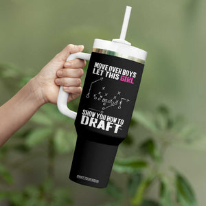 Girls Fantasy Football Tumbler With Handle Move Over Boys Draft Party Commish FFL TS10 Print Your Wear