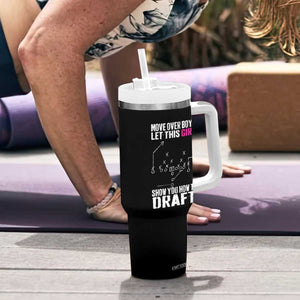 Girls Fantasy Football Tumbler With Handle Move Over Boys Draft Party Commish FFL TS10 Print Your Wear