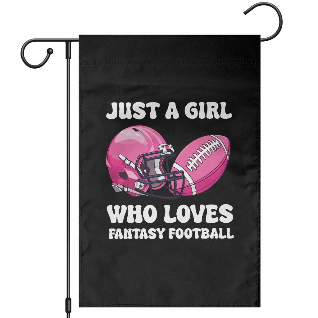 Funny Just A Girl Who Loves Fantasy Football Garden Flag TS10 Black Print Your Wear
