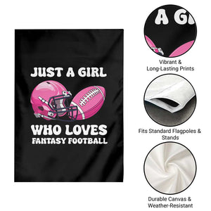 Funny Just A Girl Who Loves Fantasy Football Garden Flag TS10 Print Your Wear