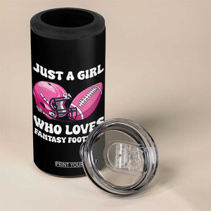 Funny Just A Girl Who Loves Fantasy Football 4 in 1 Can Cooler Tumbler TS10 Print Your Wear
