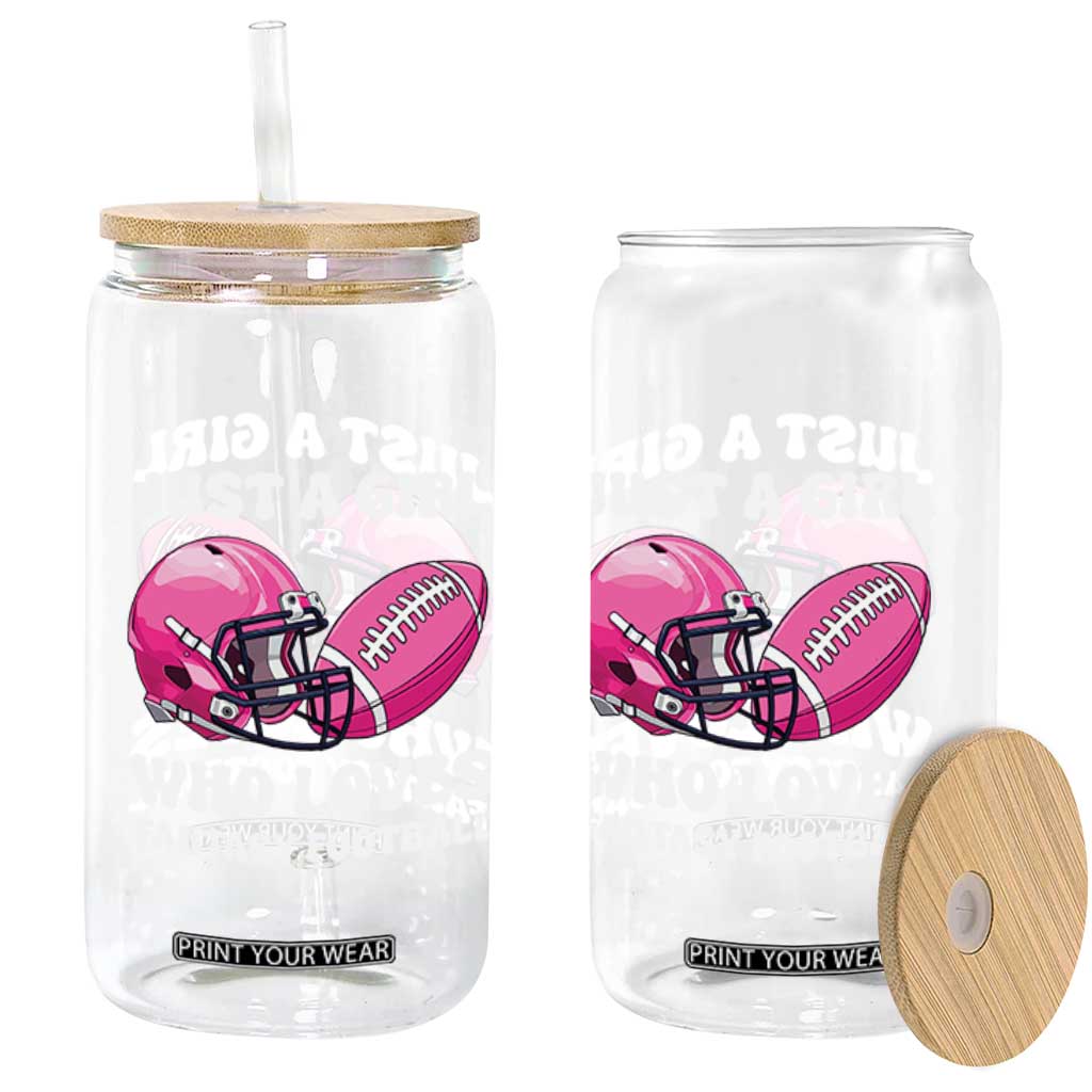 Funny Just A Girl Who Loves Fantasy Football Glass Can TS10 Print Your Wear