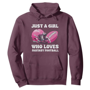 Funny Just A Girl Who Loves Fantasy Football Hoodie TS10 Maroon Print Your Wear