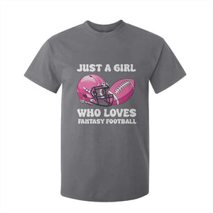 Funny Just A Girl Who Loves Fantasy Football T Shirt For Kid TS10 Charcoal Print Your Wear