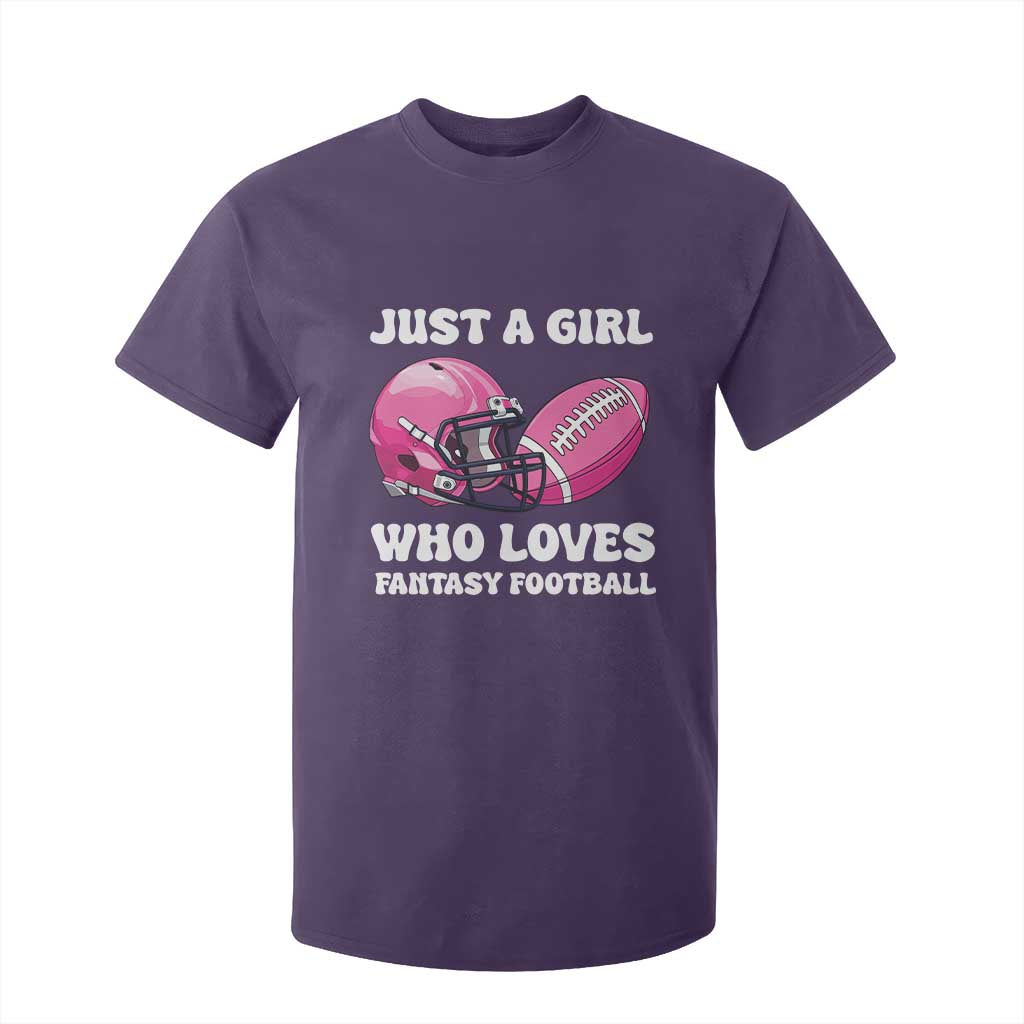Funny Just A Girl Who Loves Fantasy Football T Shirt For Kid TS10 Purple Print Your Wear