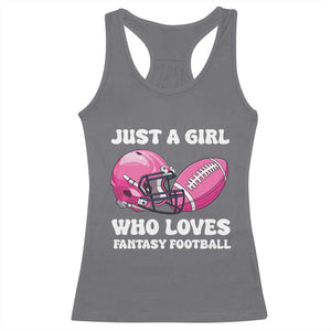 Funny Just A Girl Who Loves Fantasy Football Racerback Tank Top TS10 Charcoal Print Your Wear