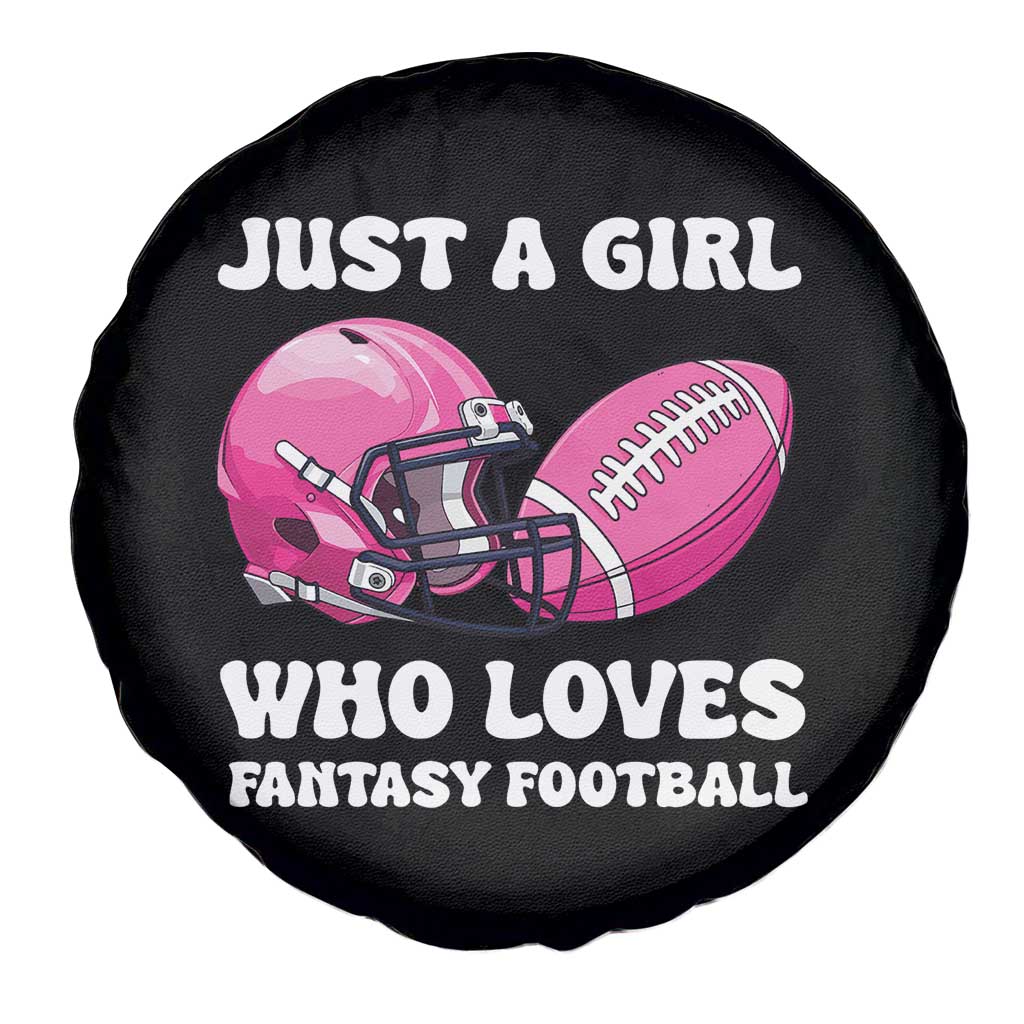 Funny Just A Girl Who Loves Fantasy Football Spare Tire Cover TS10 Print Your Wear