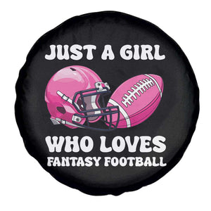 Funny Just A Girl Who Loves Fantasy Football Spare Tire Cover TS10 Print Your Wear