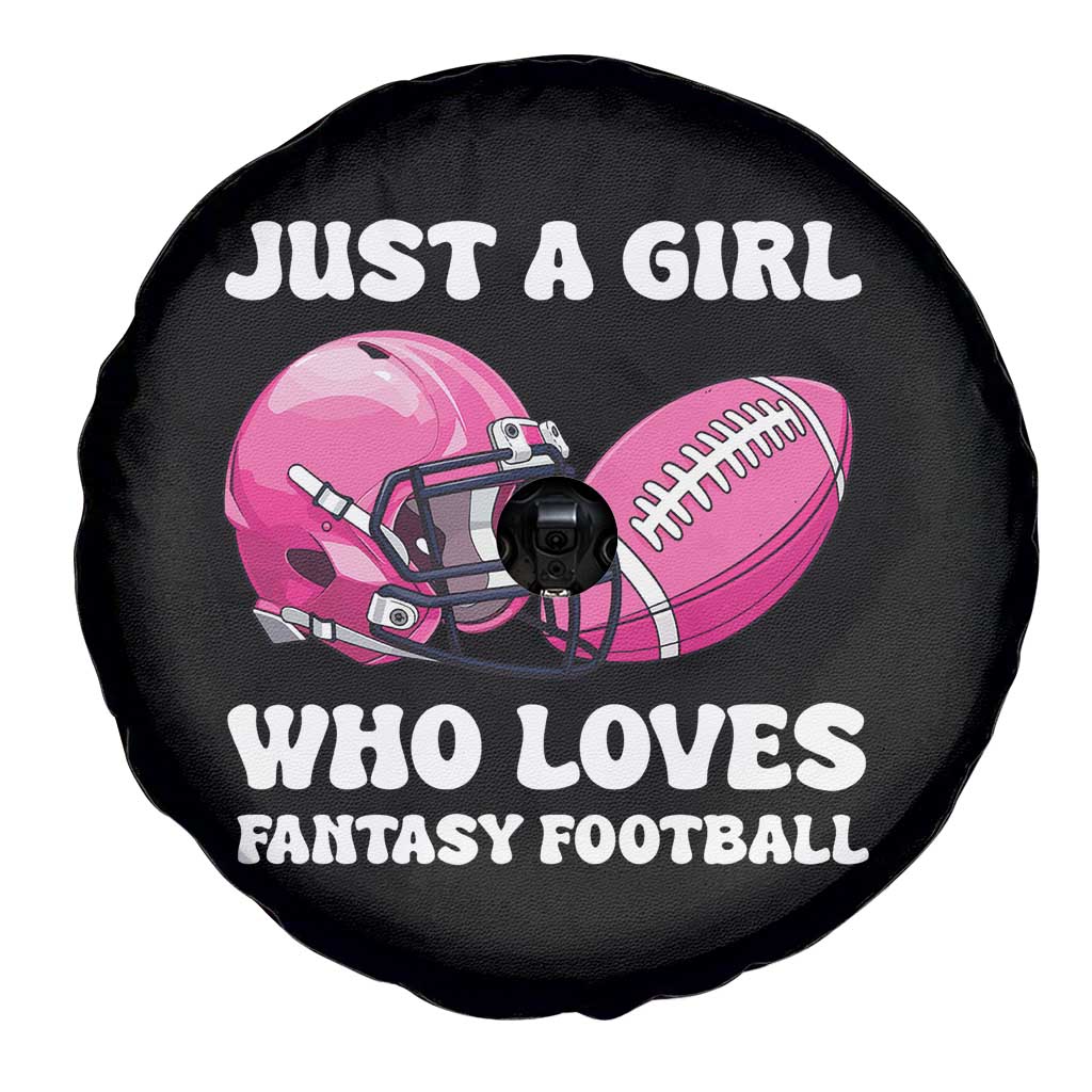 Funny Just A Girl Who Loves Fantasy Football Spare Tire Cover TS10 Print Your Wear