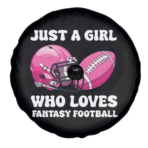 Funny Just A Girl Who Loves Fantasy Football Spare Tire Cover TS10 Print Your Wear