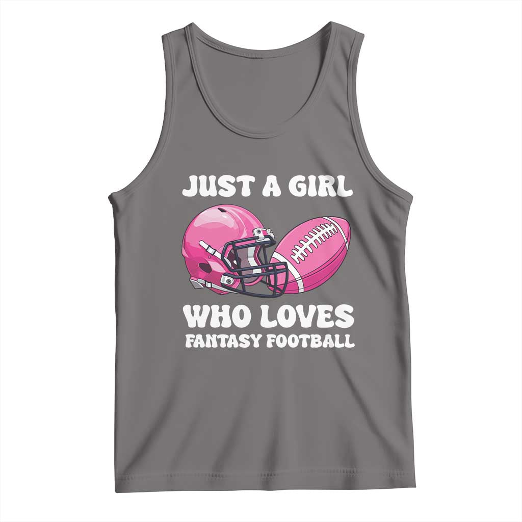 Funny Just A Girl Who Loves Fantasy Football Tank Top TS10 Deep Heather Print Your Wear