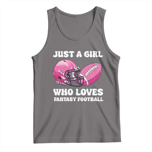 Funny Just A Girl Who Loves Fantasy Football Tank Top TS10 Deep Heather Print Your Wear