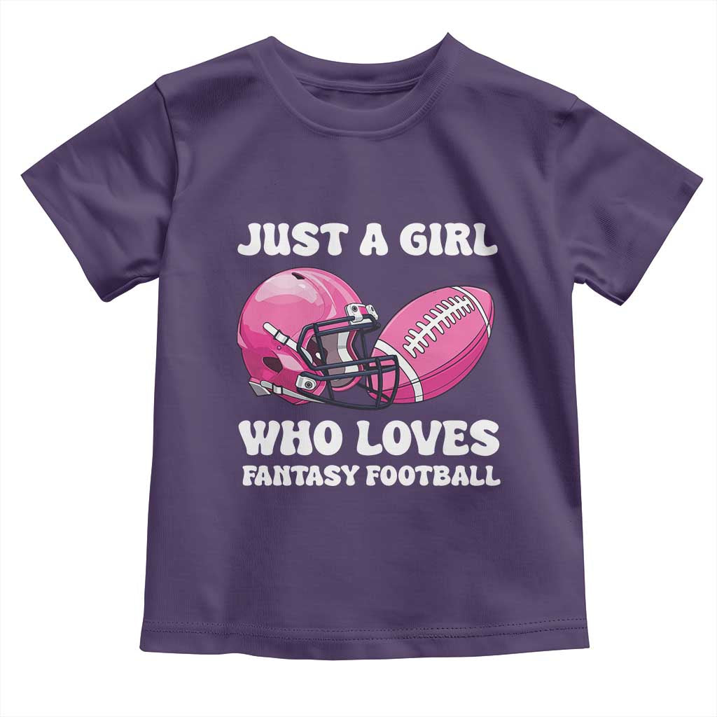 Funny Just A Girl Who Loves Fantasy Football Toddler T Shirt TS10 Purple Print Your Wear