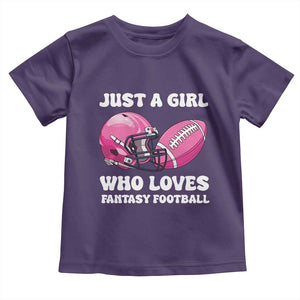 Funny Just A Girl Who Loves Fantasy Football Toddler T Shirt TS10 Purple Print Your Wear