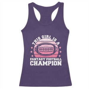 Funny This Girl Is A Fantasy Football Champion Racerback Tank Top Retro Champ Champion Draft TS10 Purple Print Your Wear