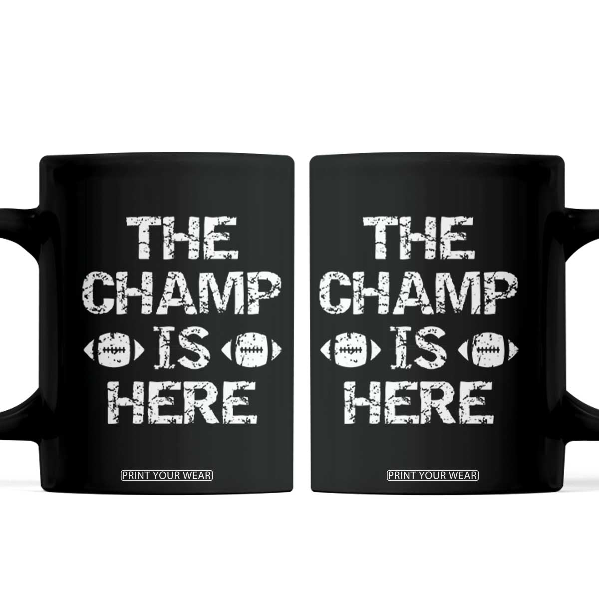 Funny Fantasy Football Champion Coffee Mug Champ Draft Party Commish FFL TS10 Black Print Your Wear