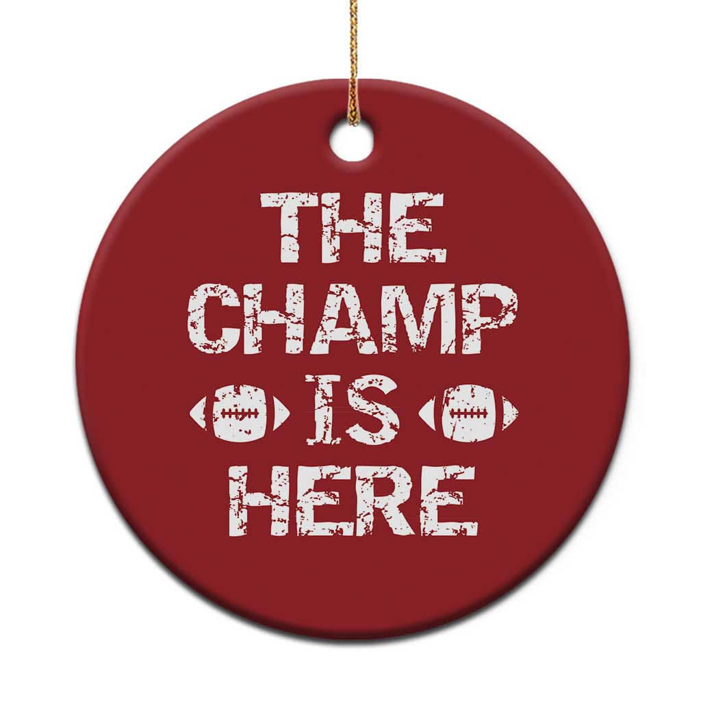 Funny Fantasy Football Champion Christmas Ornament Champ Draft Party Commish FFL TS10 Print Your Wear