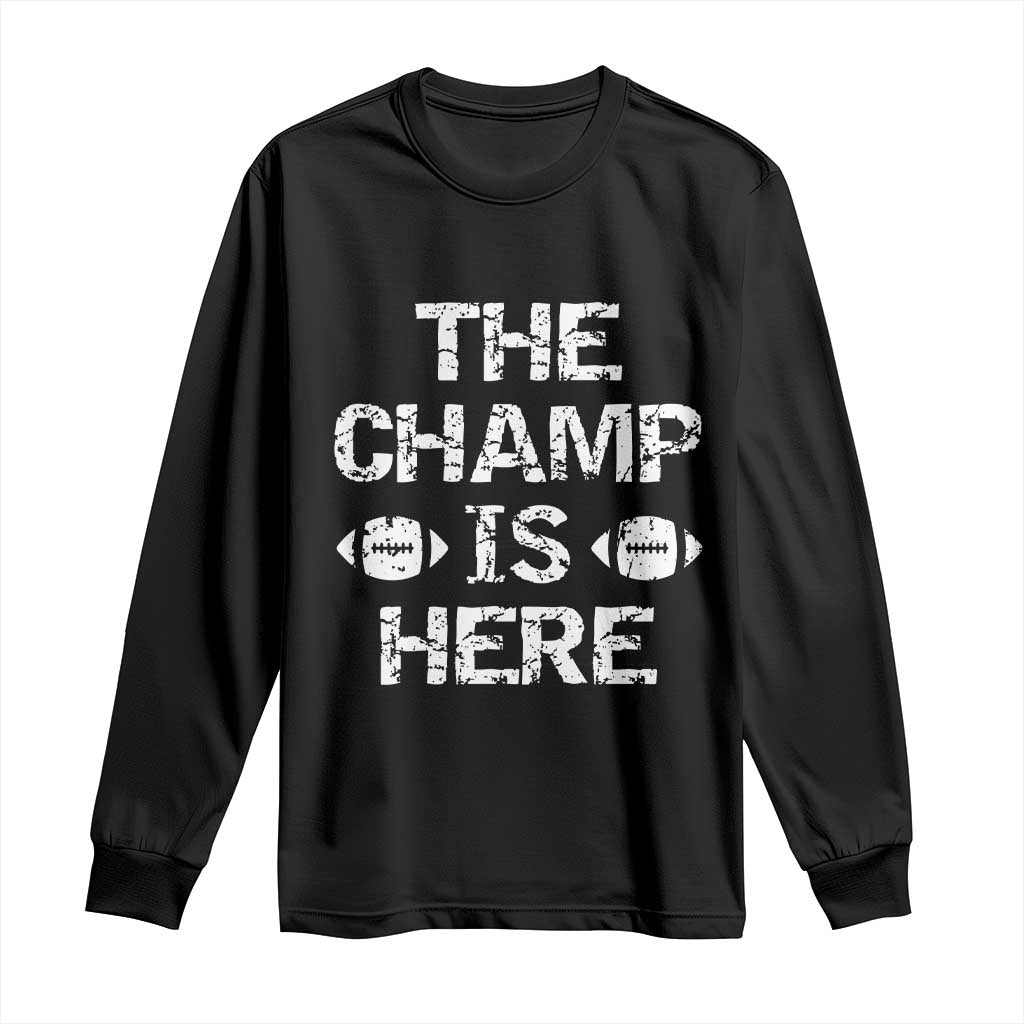 Funny Fantasy Football Champion Long Sleeve Shirt Champ Draft Party Commish FFL TS10 Black Print Your Wear