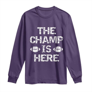 Funny Fantasy Football Champion Long Sleeve Shirt Champ Draft Party Commish FFL TS10 Purple Print Your Wear