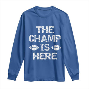 Funny Fantasy Football Champion Long Sleeve Shirt Champ Draft Party Commish FFL TS10 Royal Blue Print Your Wear