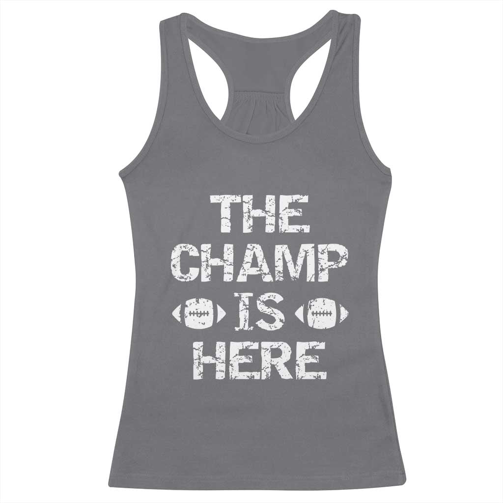 Funny Fantasy Football Champion Racerback Tank Top Champ Draft Party Commish FFL TS10 Charcoal Print Your Wear