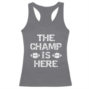 Funny Fantasy Football Champion Racerback Tank Top Champ Draft Party Commish FFL TS10 Charcoal Print Your Wear