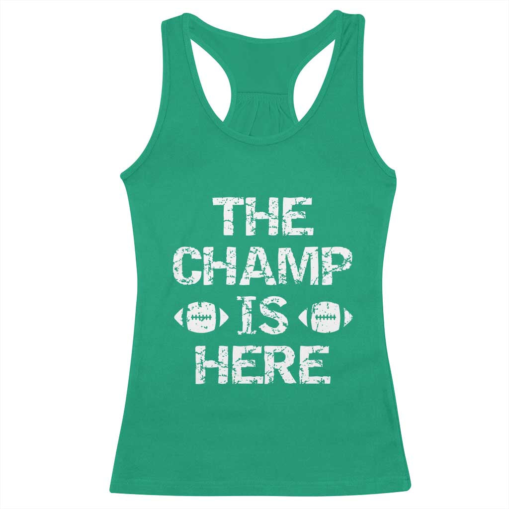 Funny Fantasy Football Champion Racerback Tank Top Champ Draft Party Commish FFL TS10 Irish Green Print Your Wear