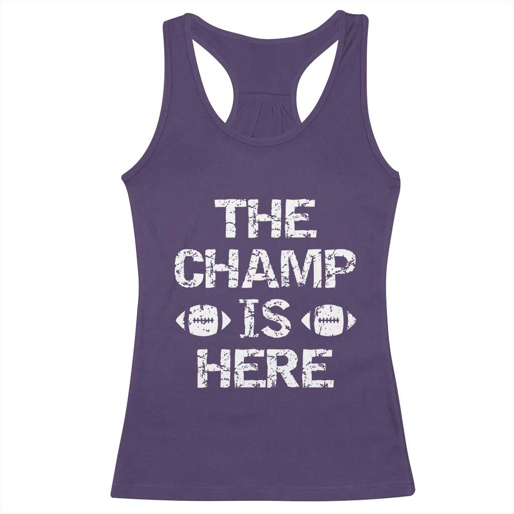 Funny Fantasy Football Champion Racerback Tank Top Champ Draft Party Commish FFL TS10 Purple Print Your Wear