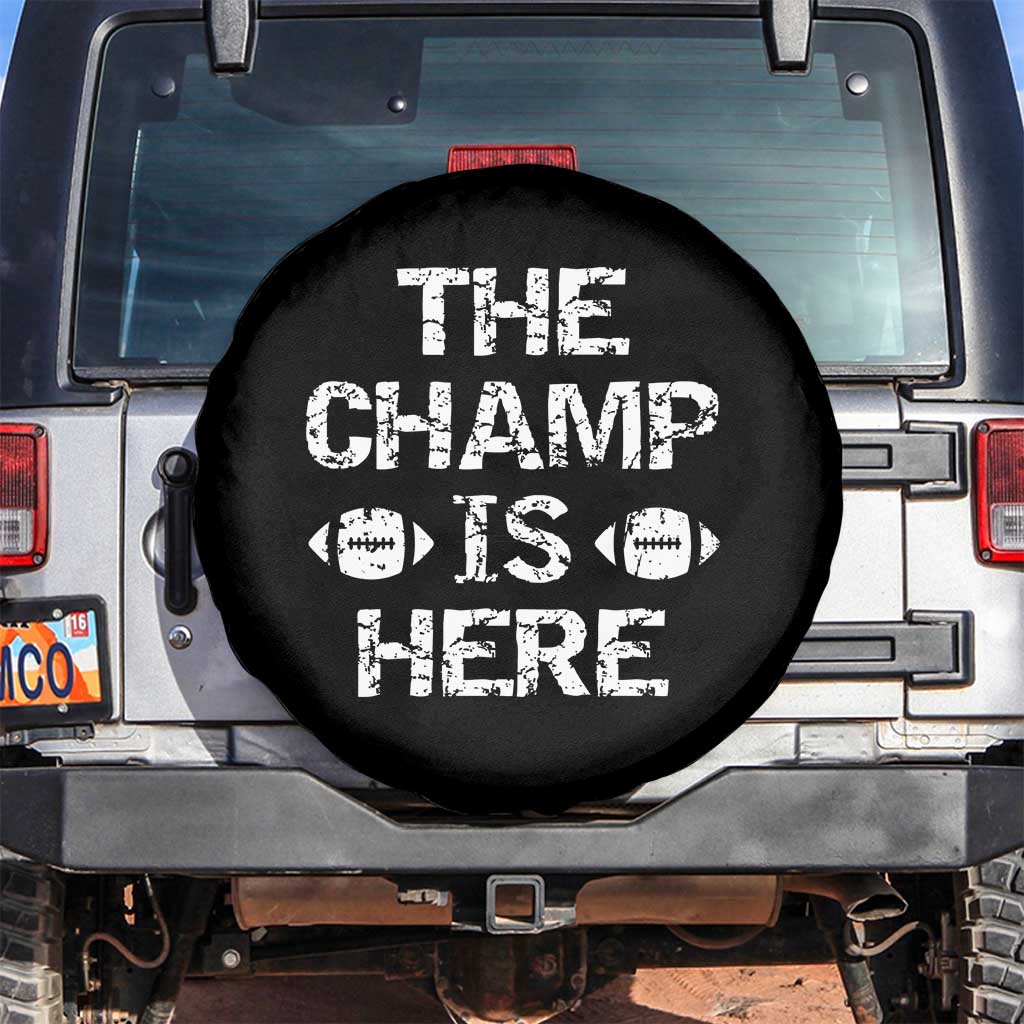 Funny Fantasy Football Champion Spare Tire Cover Champ Draft Party Commish FFL TS10 No hole Black Print Your Wear