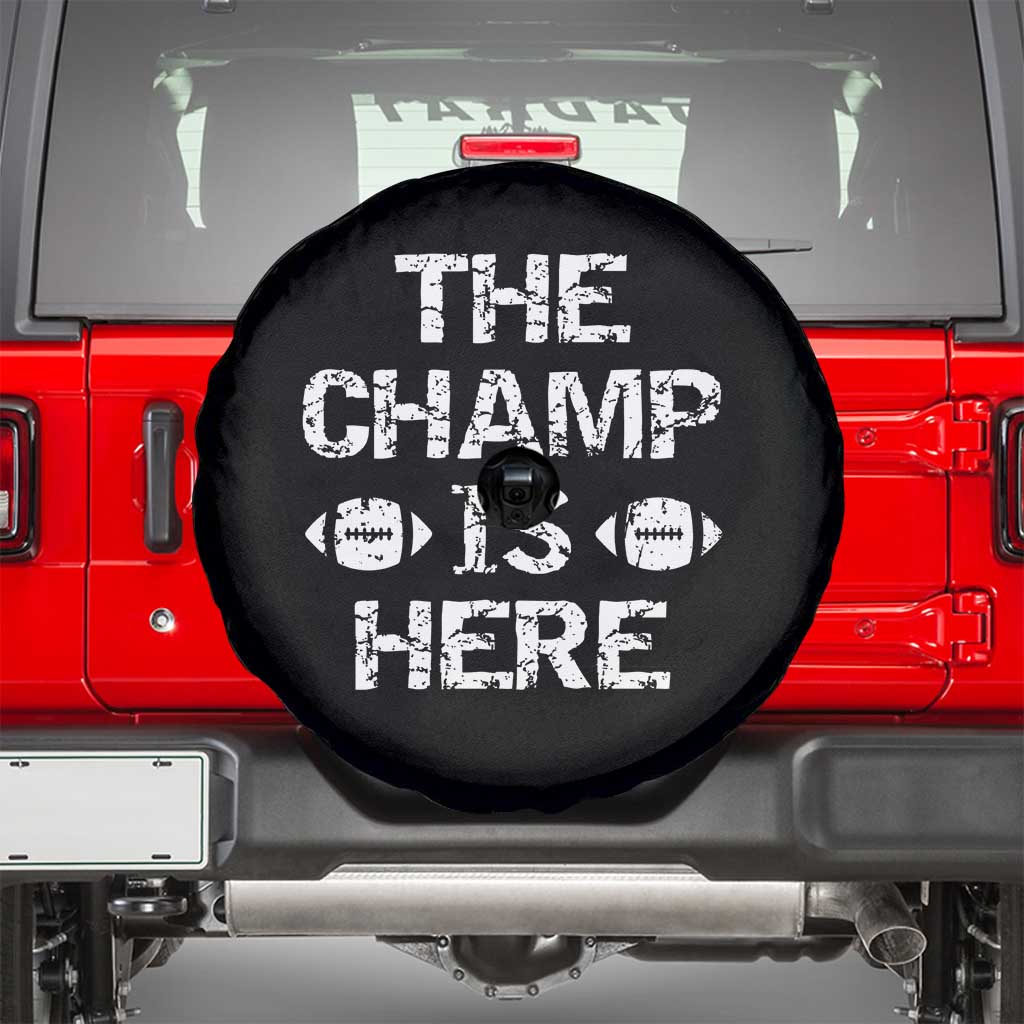 Funny Fantasy Football Champion Spare Tire Cover Champ Draft Party Commish FFL TS10 Black Print Your Wear