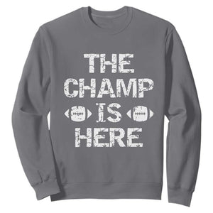 Funny Fantasy Football Champion Sweatshirt Champ Draft Party Commish FFL TS10 Charcoal Print Your Wear