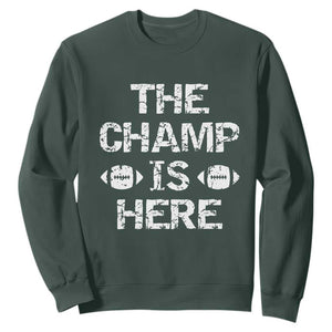 Funny Fantasy Football Champion Sweatshirt Champ Draft Party Commish FFL TS10 Dark Forest Green Print Your Wear
