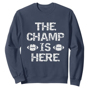 Funny Fantasy Football Champion Sweatshirt Champ Draft Party Commish FFL TS10 Navy Print Your Wear