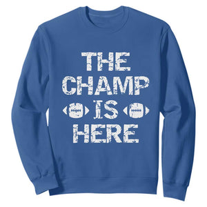 Funny Fantasy Football Champion Sweatshirt Champ Draft Party Commish FFL TS10 Royal Blue Print Your Wear