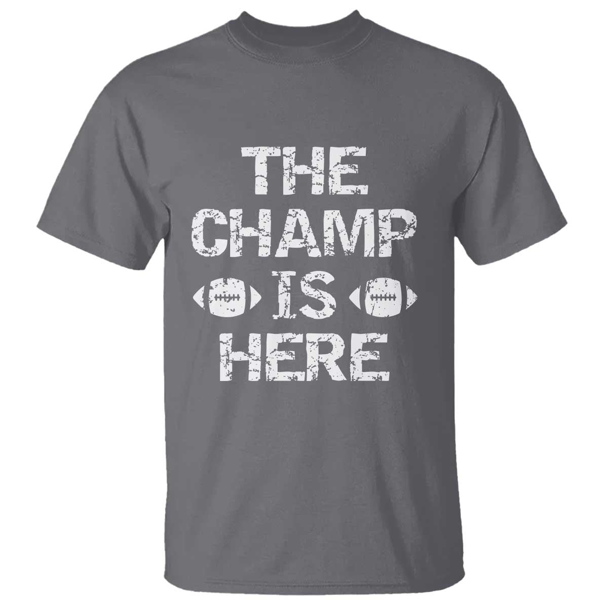 Funny Fantasy Football Champion T Shirt Champ Draft Party Commish FFL TS10 Charcoal Print Your Wear