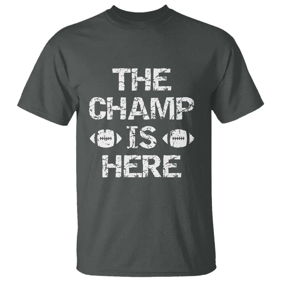 Funny Fantasy Football Champion T Shirt Champ Draft Party Commish FFL TS10 Dark Heather Print Your Wear