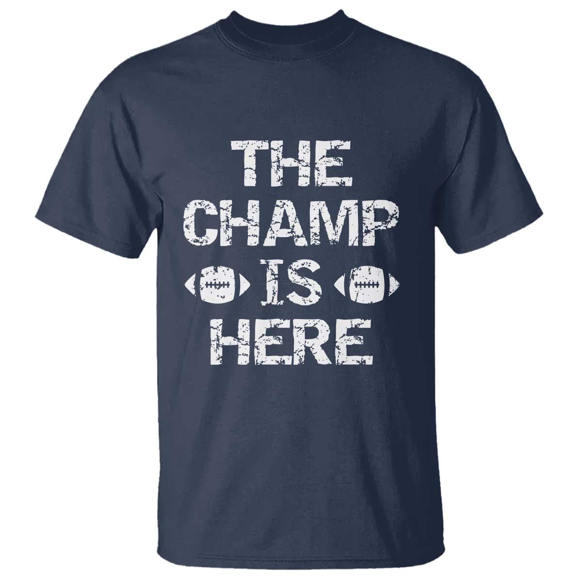 Funny Fantasy Football Champion T Shirt Champ Draft Party Commish FFL TS10 Navy Print Your Wear