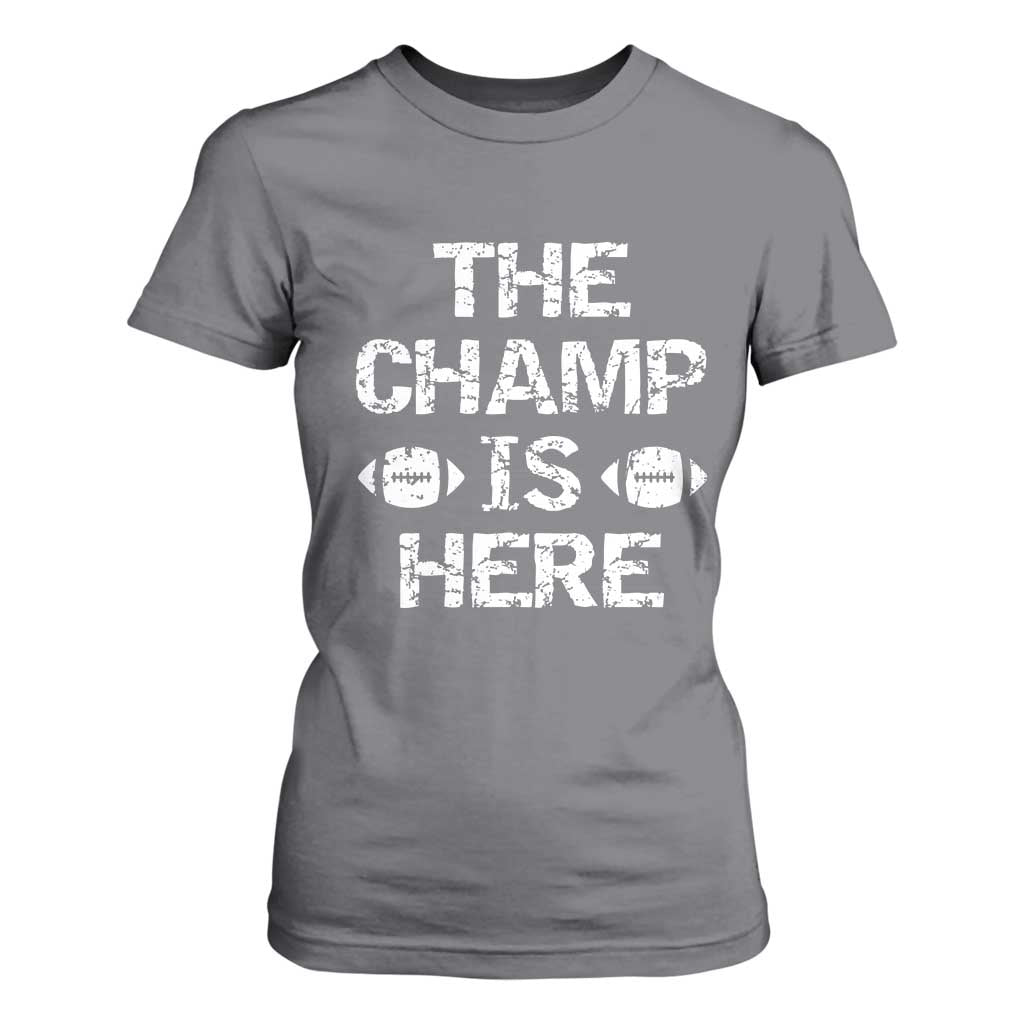 Funny Fantasy Football Champion T Shirt For Women Champ Draft Party Commish FFL TS10 Charcoal Print Your Wear