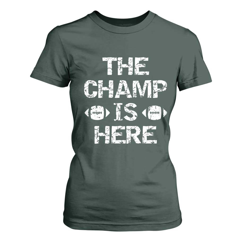 Funny Fantasy Football Champion T Shirt For Women Champ Draft Party Commish FFL TS10 Dark Forest Green Print Your Wear