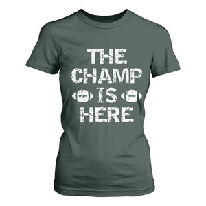 Funny Fantasy Football Champion T Shirt For Women Champ Draft Party Commish FFL TS10 Dark Forest Green Print Your Wear
