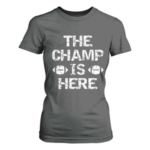Funny Fantasy Football Champion T Shirt For Women Champ Draft Party Commish FFL TS10 Dark Heather Print Your Wear