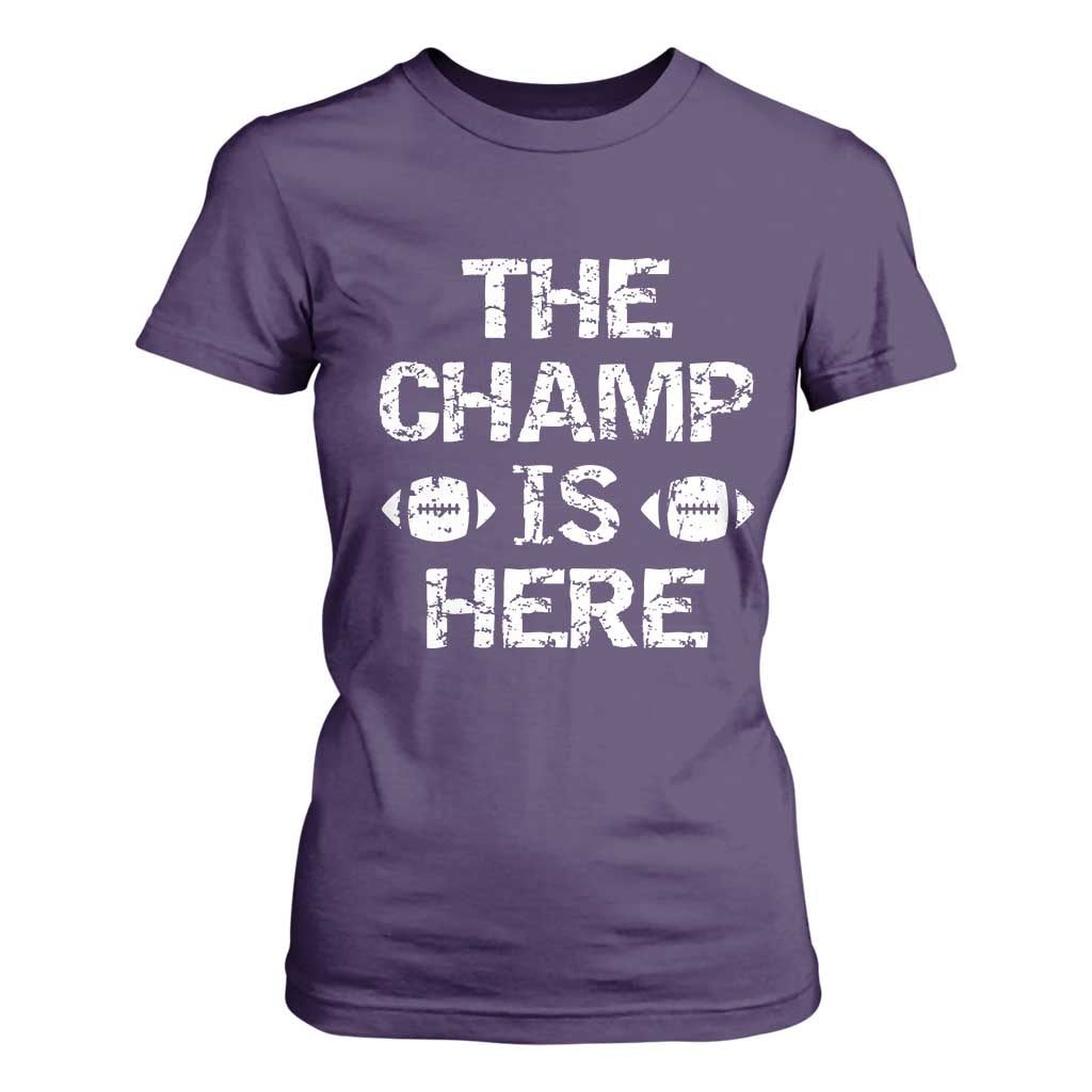 Funny Fantasy Football Champion T Shirt For Women Champ Draft Party Commish FFL TS10 Purple Print Your Wear