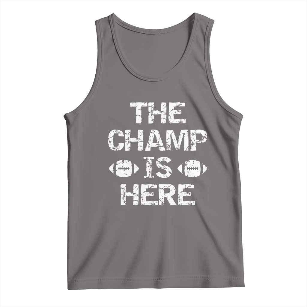Funny Fantasy Football Champion Tank Top Champ Draft Party Commish FFL TS10 Deep Heather Print Your Wear