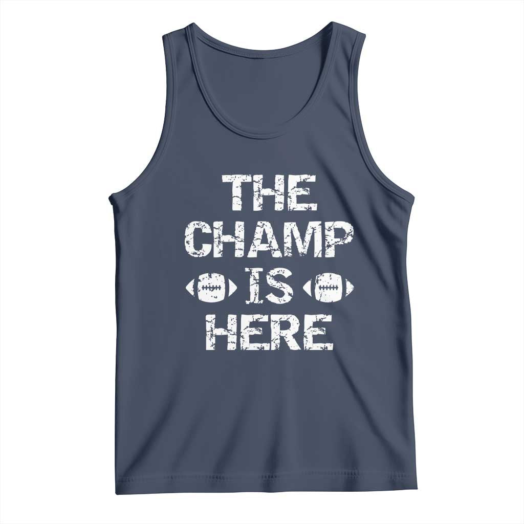 Funny Fantasy Football Champion Tank Top Champ Draft Party Commish FFL TS10 Navy Print Your Wear