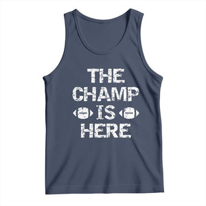 Funny Fantasy Football Champion Tank Top Champ Draft Party Commish FFL TS10 Navy Print Your Wear