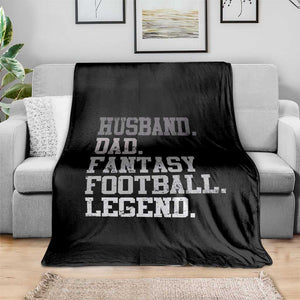 Husband Dad Fantasy Football Legend Throw Blanket Retro Fathers Day TS10 Print Your Wear
