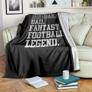 Husband Dad Fantasy Football Legend Throw Blanket Retro Fathers Day TS10 Print Your Wear