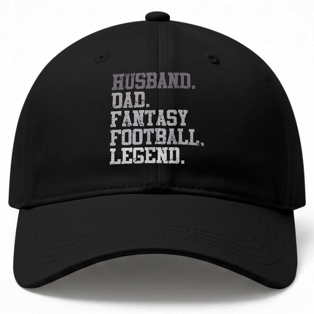 Husband Dad Fantasy Football Legend Baseball Cap Retro Fathers Day TS10 Print Your Wear